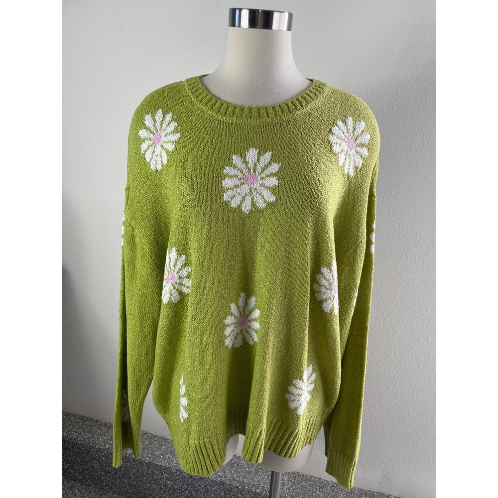 NEW Show Me Your Mumu Plus XXL Seasons Change Sweater Flower Power Green Daisy